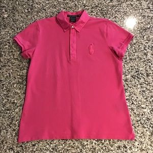 RALPH LAUREN GOLF🌸Ladies Medium ZIP Polo Shirt